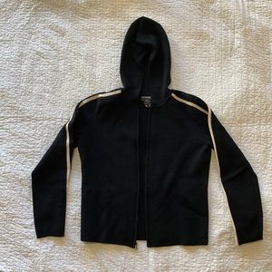 Women’s Black Merino Wool Hoodie